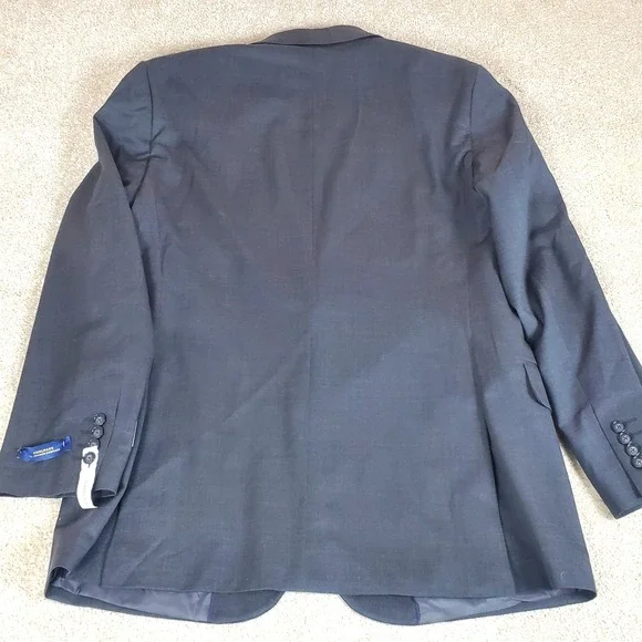 JCP Stafford Suit Coat Jacket Charcoal 44 REG Classic Fit Coolmax All Season NWT